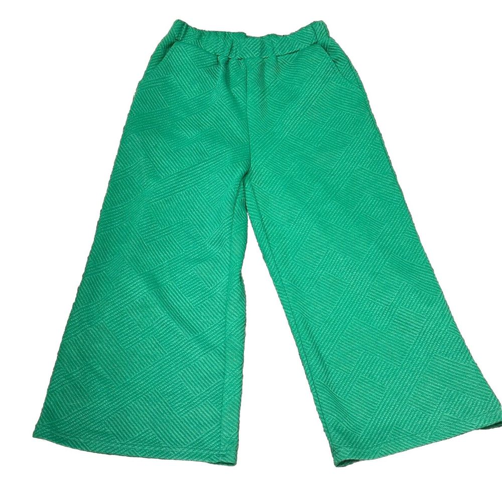 Entro Usa Green Ribbed Womens Small Herringbone Wide Leg Y2k 90s Whimsygoth Nwt